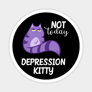 Big Mouth Depression Kitty Positive Quote T-shirt Magnet